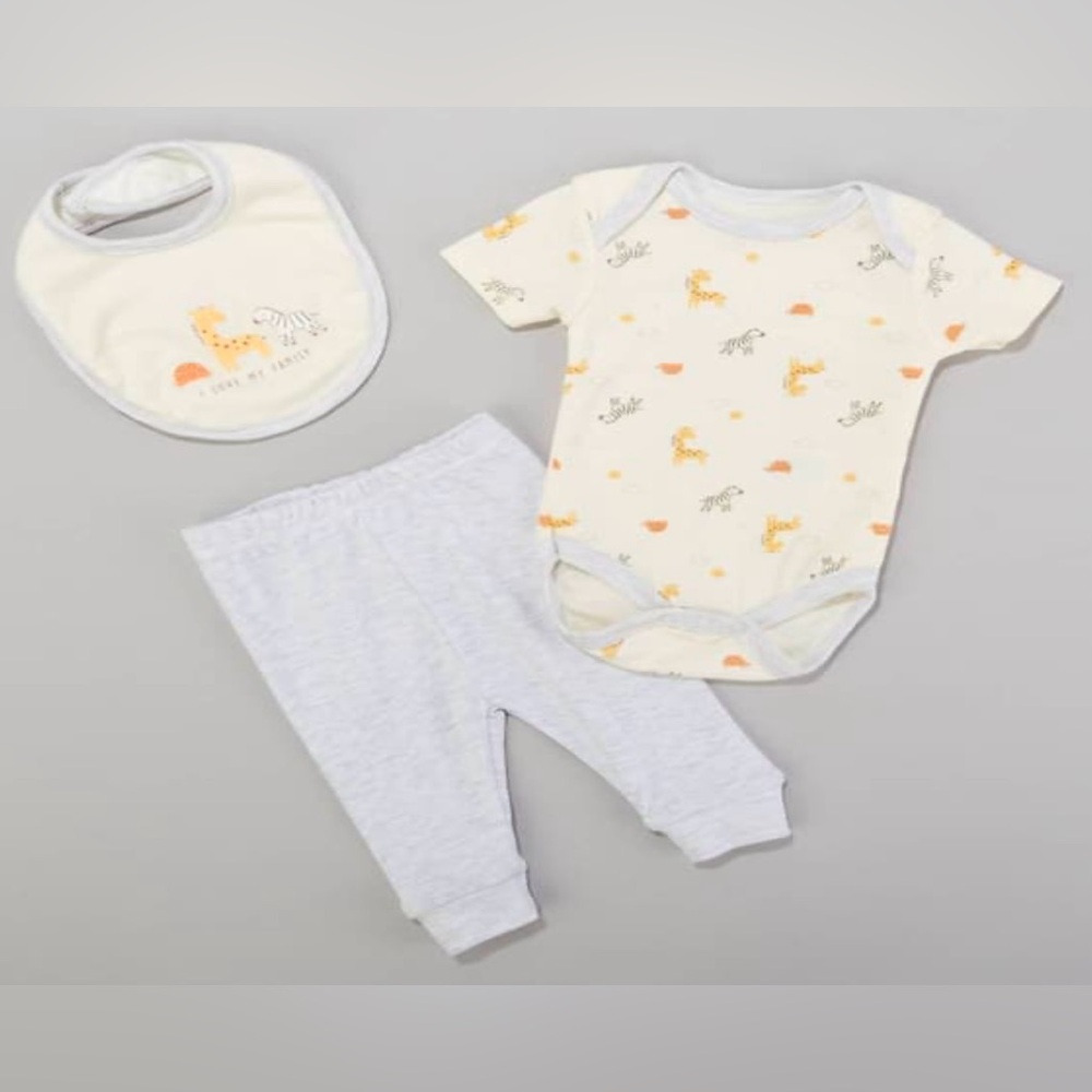 baby views® 2Pc. Safari Bodysuit & Pants Set